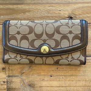 Coach checkbook wallet